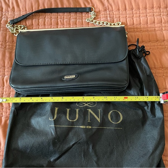 juno Handbags - Black clutch. Brand new, no tags. Lots of pockets!